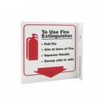 Eco "Use Fire Extinguisher" Safety L Sign_noscript