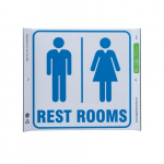 Eco "Rest Rooms" Plastic Safety Corner Sign_noscript
