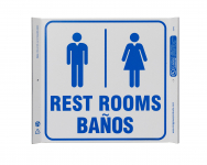 Eco "Rest Rooms" Safety Corner Sign_noscript