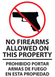 Eco Sticker "No Firearms Allowed On This..."
