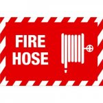 10" x 14" Plastic Sign: "Fire Hose"