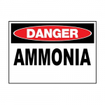 Safety Sign, "Ammonia", Recycled Plastic