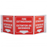 "Fire Extinguisher" 3-Sided Safety Sign