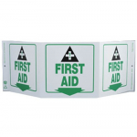 "First Aid" Standard 3-Sided Safety Sign