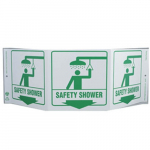 "Safety Shower" 3-Sided Safety Sign_noscript