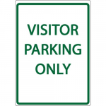 "VISITORS PARKING ONLY" Eco Parking Sign