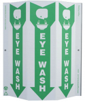 "Eye Wash" Slim 3-Sided Fire Safety Sign