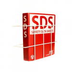 SDS 3" Red Binder and White Wire Rack Set_noscript