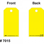 Eco 5.75"H x 3"W Safety Blank Tag - Yellow_noscript