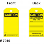 5.75" x 3" Eco Safety Caution Blank Tag