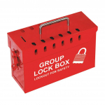 Group Lockout Box, Red, 13 Hole_noscript