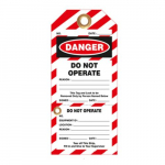 Lockout Tag, Do Not Operate, with Perforated Stub