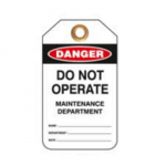 Lockout Tag, Stop Do Not Operate, 5.5x3.5"_noscript
