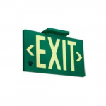 Exit Sign, Glow, Outdoor, Two-Sided, Green