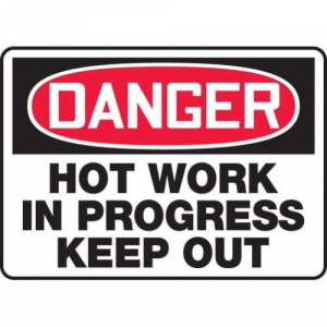 Buy Accuform Mwld025va 10 X 14 Danger Safety Sign Hot Work Mega Depot