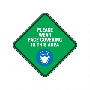 Buy Accuform PSW128GN, Pavement Print Sign "Please Wear Face Covering ...