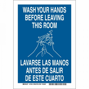 Buy Brady 47658, Wash Your Hands Before Leaving This Room Sign - Mega Depot