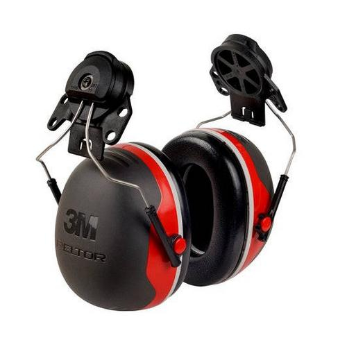 3m X3p3e, Peltor Cap-mount Earmuffs, Black/red