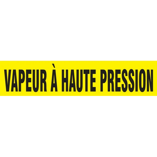 Accuform CRPK413CTA, 3/4" to 1-1/4" Pipe Marker"Vapeur Haute." YLW, Pack of 50 pcs