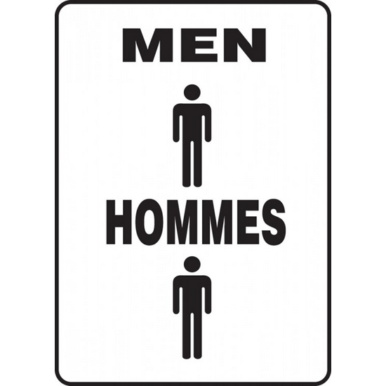 Buy Accuform FBMRST574XT, Restroom Sign "Men" Dura-Plastic - Mega Depot