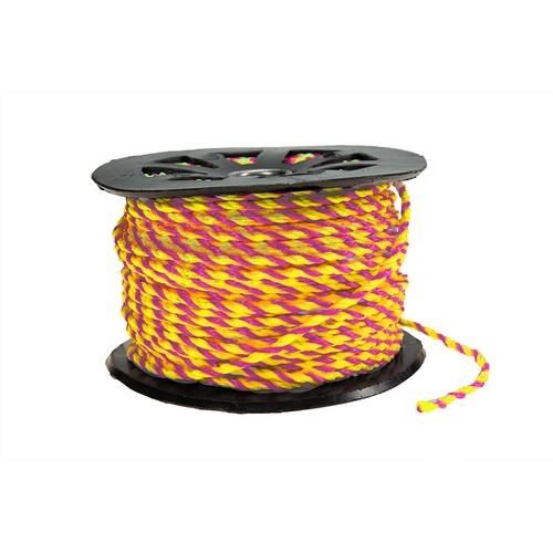 Accuform Fbr600mgyl, Magenta And Yellow Barricade Rope, Roll Of 600