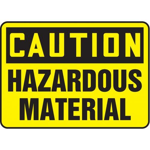 MELC643XP Accu-Shield AccuformCaution Hazardous Material Safety Sign 10 x 14 Inches MELC643XP Accu-Shield AccuformCaution Hazardous Material Safety Sign 10 x 14 Inches