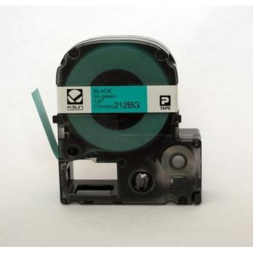 Accuform Glm183bkgn, Labelshop Black/green Label Tape Cartridge