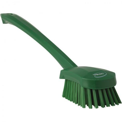 Accuform Hrm103gn, Green Stiff Brush, Long Handle