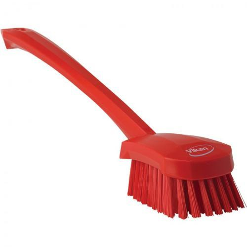Accuform Hrm103rd, Red Stiff Brush, Long Handle