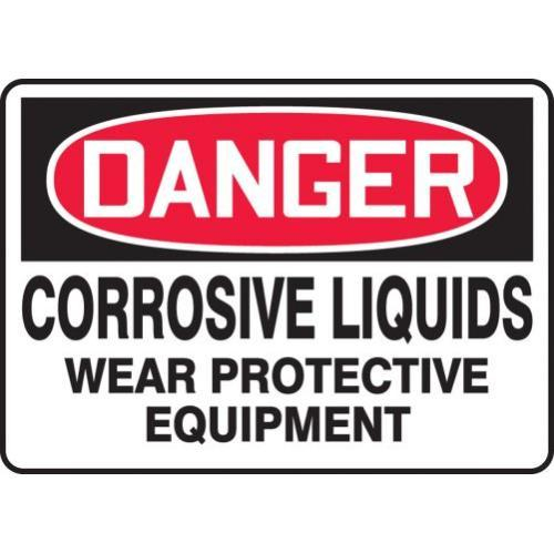 Buy Accuform MCHL124XP10, OSHA Danger Safety Sign "Corrosive Liquids