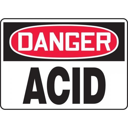 Accu-Shield AccuformDanger Acid Safety Sign 7 x 10 Inches MCHL189XP 