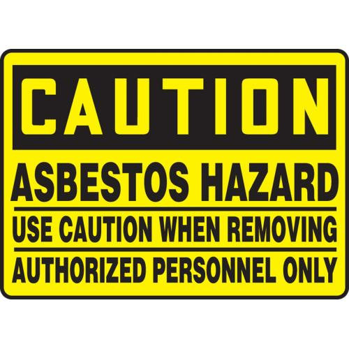 Accuform MCHL612XF, 10" x 14" Dura-Fiberglass OSHA Sign: "Asbestos Hazard Use Caution When...", Pack of 8 pcs