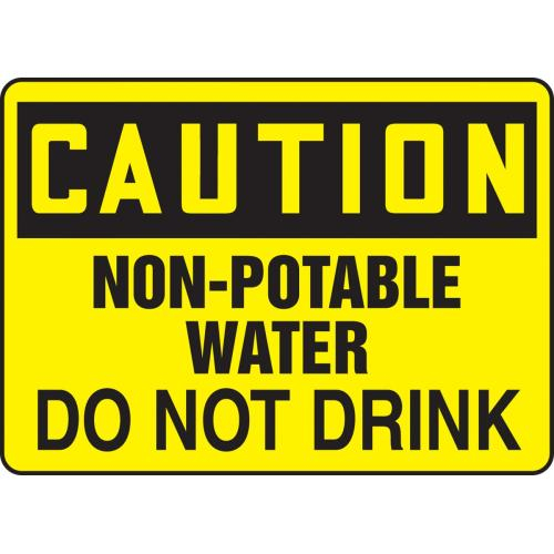 Accuform MCHL674XF, 10" x 14" Dura-Fiberglass OSHA Sign: "Non-Potable Water Do Not Drink", Pack of 8 pcs