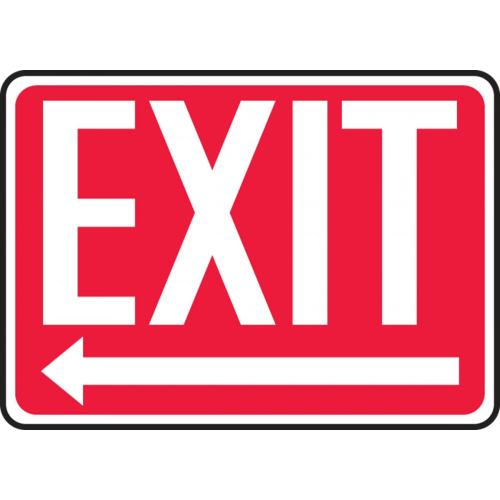 LegendEmergency EXIT ONLY White on Blue 10 Length x 14 Width Accuform MEXT400VA Aluminum Sign 