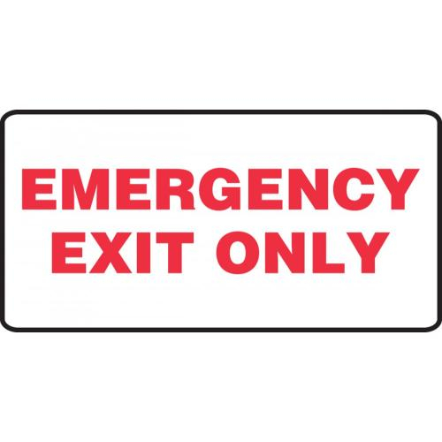 ALUMINUM 7X14 THIS DOOR FOR FIRE EXIT ONLY SIGN 