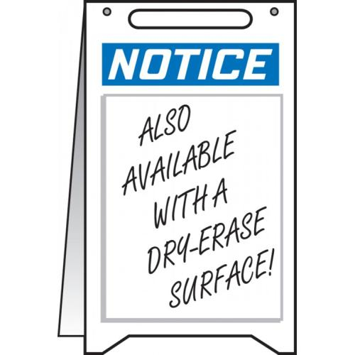 Buy Accuform MF101DE, FoldUps White Chalk Board Sign Stand "Notice" Mega Depot