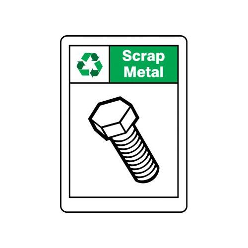Buy Accuform MPLR687XL, 14" x 10" Recycling Sign "Scrap Metal" Mega Depot