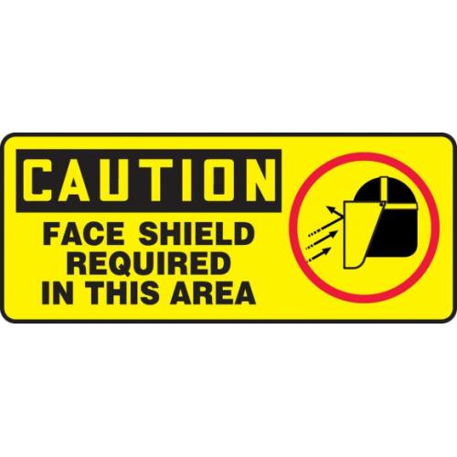 Buy Accuform MPPA626VA10, 7" x 17" OSHA Safety Sign "Face Shield