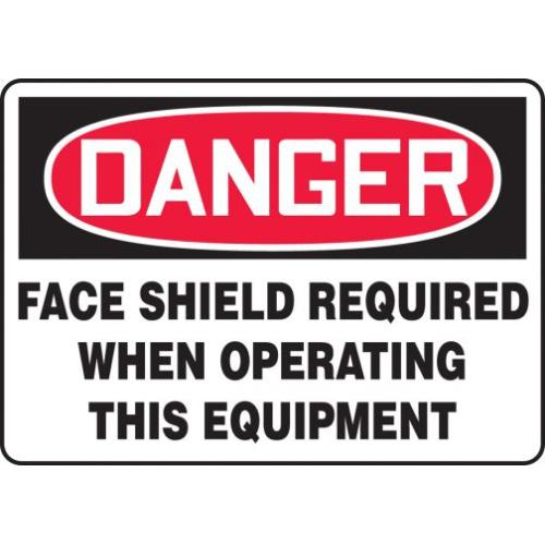 Buy Accuform MPPE015XP10, 7" x 10" OSHA Safety Sign "Face Shield