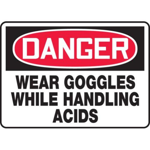 DANGER Acid OSHA Safety SIGN 10" x 14" 
