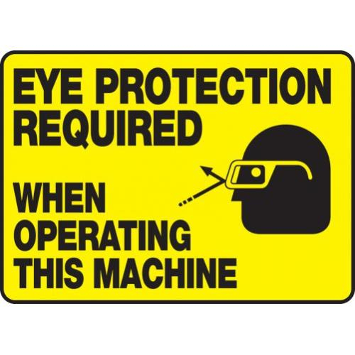 10 x 14 Inches MPPE010XL AccuformDanger Eye Protection Required in This Area Safety Sign Aluma-Lite 