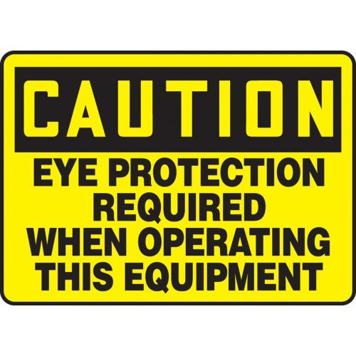 10 Length x 14 Width Accuform SBMPPE075MVA Aluminum Sign Red/Black on White LegendDANGER EYE PROTECTION REQUIRED IN THIS AREA