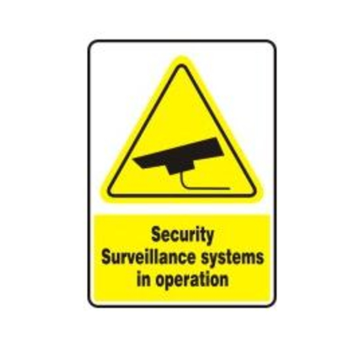14 Length x 10 Width Accuform MSEC564VA Aluminum Safety Sign LegendSECURITY SURVEILLANCE SYSTEMS IN OPERATION with Graphic Yellow/Black on White LegendSECURITY SURVEILLANCE SYSTEMS IN OPERATION with Graphic 14 Length x 10 Width ACCUFORM SIGNS 
