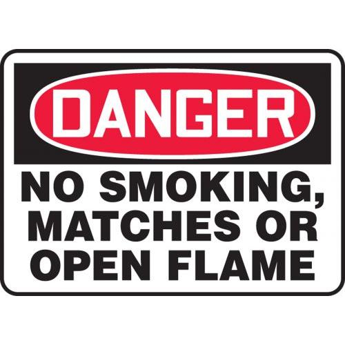 MSMK254XP 7 x 10 Inches AccuformDanger Flammable Accu-Shield No Smoking Safety Sign 