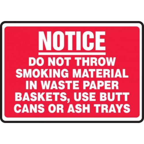 Buy Accuform MSMK513VA10, 7" x 10" Safety Sign "Do Not Throw Smoking