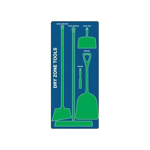 Accuform Psb110bugn, Dry Zone Blue Store-board Green Shadow