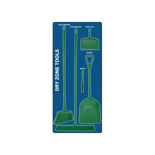 Accuform Psb112bugn, Dry Zone Blue Store-board Green Shadow