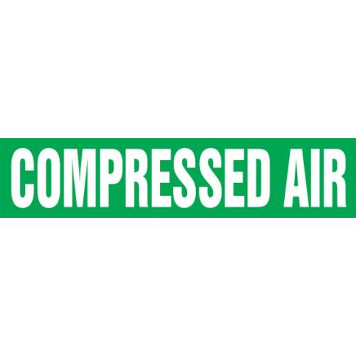 Accuform RPK226CTE Cling-TiteCOMPRESSED AIR Pipe Marker for 3-1/4 to 5 OD Pipe 19 Height x 12 Width White on Green 