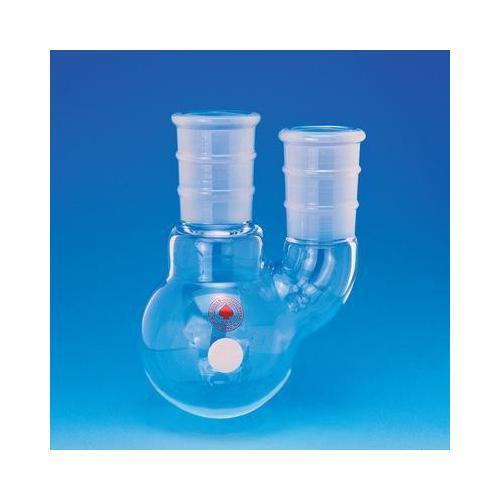 Vertical 250 mL Capacity 24/40 Side Joint ACE Glass 6928-211 Two Neck Boiling Flask 29/42 Center Joint Round Bottom Heavy Wall