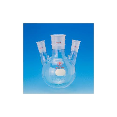 ACE Glass 6948-110 Three Neck Boiling Flask Round Bottom 34/45 Center Joint 6 L Capacity Angled 24/40 Side Joint ACE Glass Incorporated 